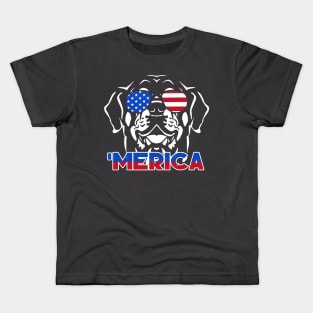 Patriot Rottweiler Merica Tee Kids T-Shirt